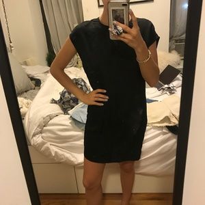 black shift dress